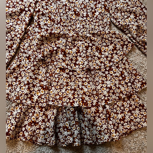 [Pink Lily] Flower Long sleeve dress - Picture 4 of 5